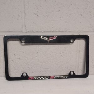 Corvette Grand Sport Black License Plate Frame